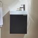 Hudson Reed Cluo Collectie Meuble vasque suspendu 40cm Compact - Gris noir - avec vasque | Poignée profilée chromée