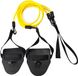 Allecto plus Entraîneur de natation pour terrain avec pagaies et corde de résistance - Bande de fitness pour le développement de la force des bras - Jaune