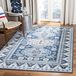 SAFAVIEH Kazak Collection, op stam-geïnspireerd tapijt voor woonkamer, eetkamer, slaapkamer - Kazak Collection, korte pool, blauw en crème, 122 x 183 cm