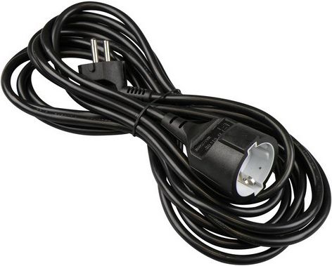 Verlengkabel 5 meter 3 x 1.5 mm2 zwart randaarde