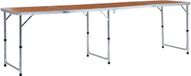 vidaXL Campingtafel inklapbaar 240x60 cm aluminium bruin