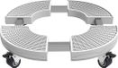 Sans marque Rouleur de plantes, chariot de plantes réglable (38-50 cm), chariot de plantes robuste (capacité journalière 200 kg), rouleur de plantes pour intérieur et extérieur, support de plantes roulant avec freins, blanc
