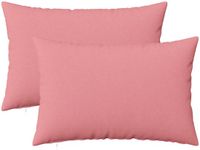 vidaXL Kussensloop Roze 30 x 50 cm Katoensatijn (2 stuks)