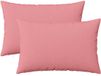 vidaXL Kussensloop Roze 30 x 50 cm Katoensatijn (2 stuks)