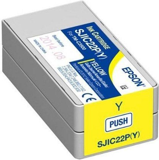 Epson SJIC22P(Y): Ink cartridge for ColorWorks C3500 (yellow) single pack / geel