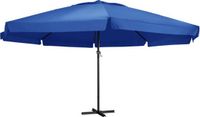 vidaXL Parasol met aluminium paal 500 cm azuurblauw
