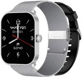 Smarty Smarty 2.0 Montre connectée avec bracelet en silicone et milanais | Argent | SW070I