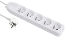 Electraline Basic 32005 stekkerdoos, 5-voudig, doorsnede 3G1 mm², wit, 1,5 m