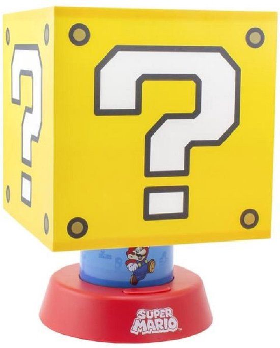 Paladone Super Mario Question Block Lamp - Night Light - Yellow