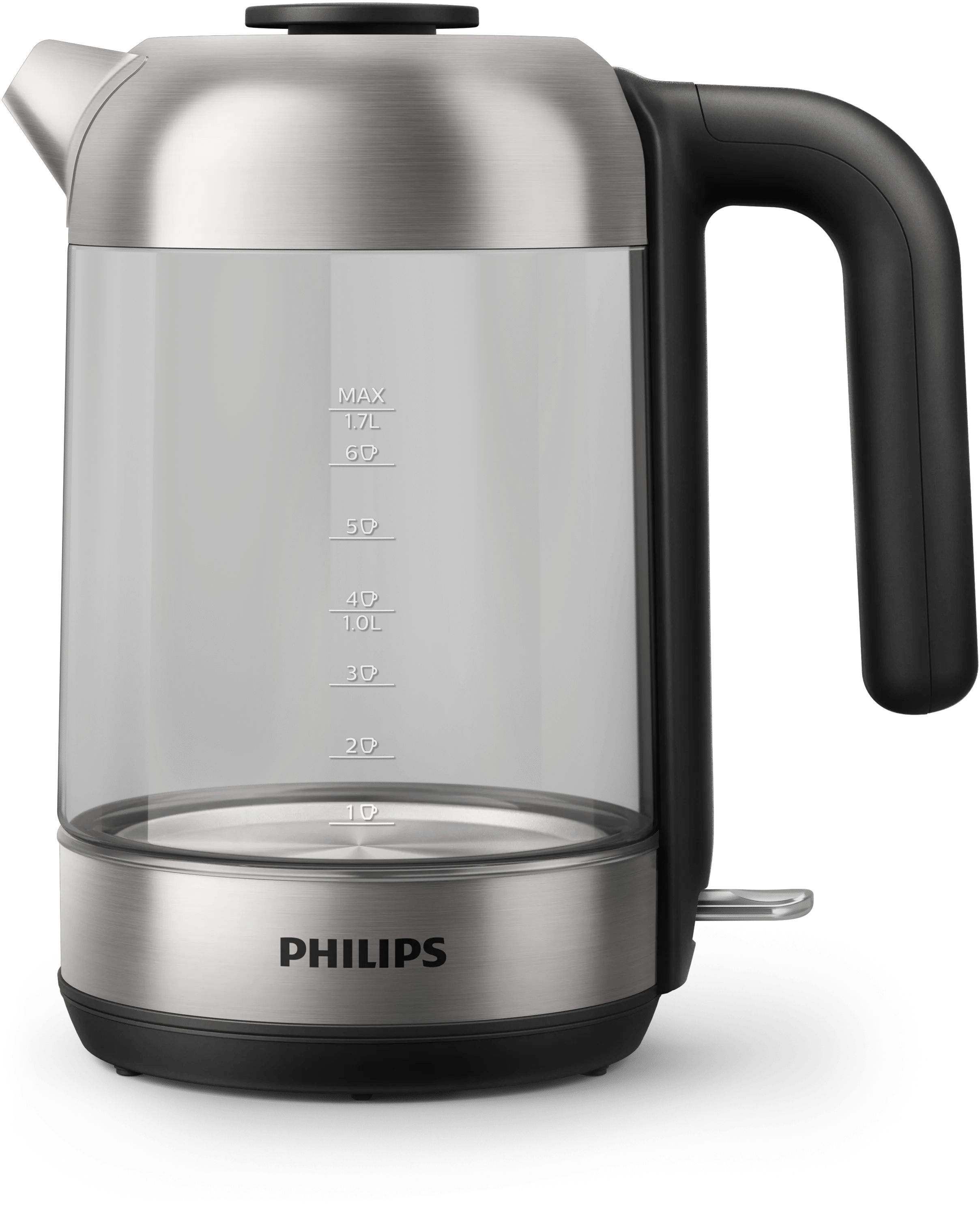 Philips Series 5000 Glass Kettle - 1.7L - Black/Stainless Steel