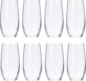 Merkloos Drinkglazen of waterglazen - 8x stuks - verzwaard - gecurved - inhoud 360 ml