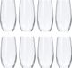 Merkloos Drinkglazen of waterglazen - 8x stuks - verzwaard - gecurved - inhoud 360 ml