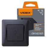 VIDEX BINERA Bouton de sonnette, noir-gris, IP20