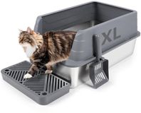 OEM Bol Open kattenbak - Donkergrijs - Kunststof - Inclusief schepje