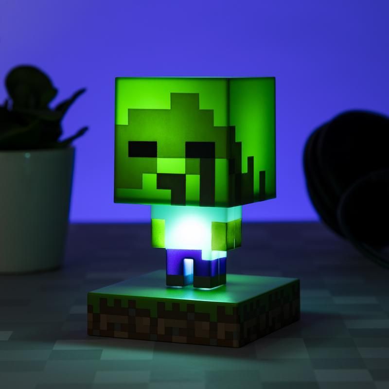 Paladone Minecraft Zombie Icon Light - Multicolour LED Night Light
