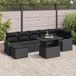 Maison Exclusive - Set de 8 coussins de banc de jardin, noir, en polyrotin