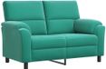 vidaXL Canapé Turquoise 154 x 85 x 93 cm Velours