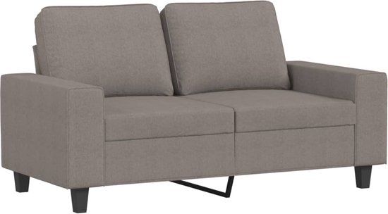 vidaXL Tweezitsbank - 120 cm - Stof - Taupe