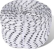 vidaXL Boottouw gevlochten 6 mm 250 m polyester blanc