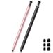 GlasFlength 2-in-1 Universele Touchscreen Stylus Pen met Magnetische Rubberen Punt en 6 Reserve Opzetstukken voor iPad, iPhone, Samsung, Huawei, Xiaomi, Surface, Chromebook (Zwart + Roségoud)