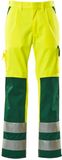 Mascot Safe Compete Broek met kniezakken 07179-470 - hi-vis geel/groen - C51 - 76