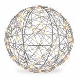 Merkloos Relaxdays LED bol - Ø 30 cm - zilver
