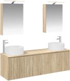 vidaXL Badkamerkastenset 5 stuks Sonoma Eiken Bewerkt hout