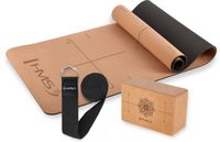 HMS Teko Sp. z o.o. Yogaset: Kurkenmat, Blokken & Bandjes - Bruin/Zwart
