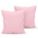 Dreamzie Taie d'oreiller, 60 x 60 cm, en microfibre, certifié Oeko-Tex, housse de coussin souple et brossée, velouté, rose clair, 2 pièces