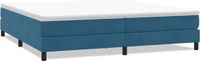 vidaXL Boxspringbed zonder matras, donkerblauw, fluweel, 200x210 cm