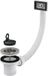 Alcaplast Drain de douche 6/4" avec une grille en acier inoxydable DN70 et des tuyaux d'évacuation flexibles