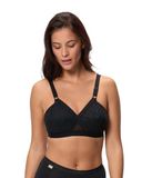Playtex Beugelloze klassieke gekruiste hart, X1 damesbeha Zwart 80B