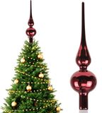 Othmar Decorations Kerstboom Piek | Glas | 24,5 cm | Glanzend | Rood