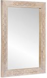 vidaXL Wandspiegel Bleached Wit 70 x 50 cm Bewerkt Hout en Glas