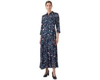 Yas Savanna Lange Jurk Met 3/4 Mouwen Blauw XL Vrouw