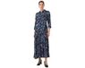 Yas Savanna Lange Jurk Met 3/4 Mouwen Blauw XL Vrouw