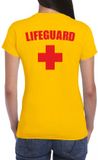 Bellatio Decorations Shoppartners Bv Lifeguard / strandwacht verkleed t-shirt - geel - voor dames - L
