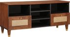 vidaXL TV-Lowboard mit Schublade, braun, 100 x 33,5 x 46 cm, Massivholz Mango