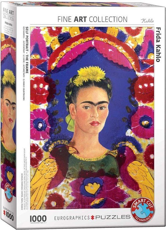 Eurographics Puzzel zelfbeeldnis - het frame van Frida Kahlo - 1000 stukjes