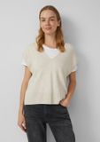 s.Oliver Strickpullunder V-hals Lange mouw Beige