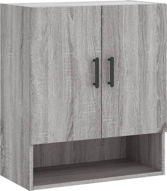 vidaXL Wandkast 60x31x70 cm bewerkt hout grijs sonoma eikenkleurig