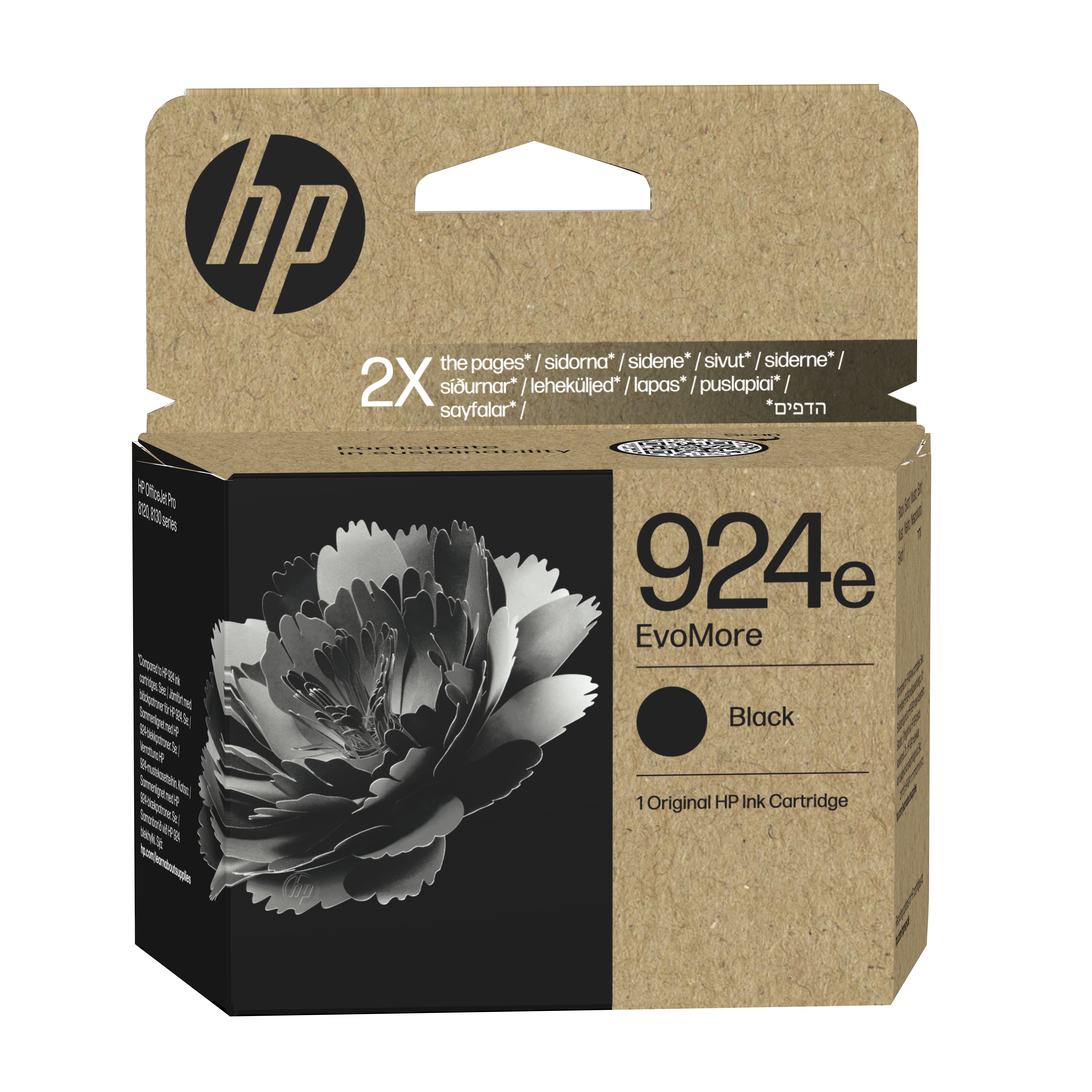 HP 924e EvoMore Black Ink Cartridge - Original