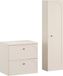 Meuble de salle de bain de 60 cm de large, avec un plan vasque et une colonne haute