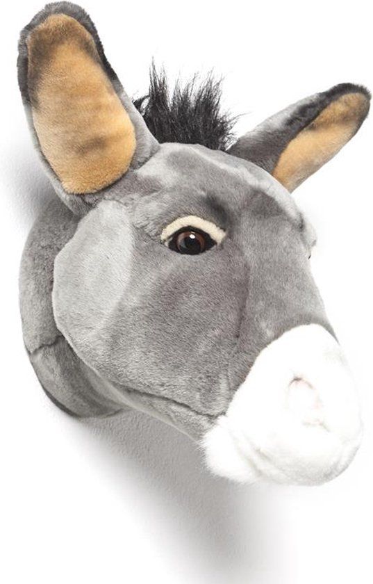 Wild & Soft - Trophy ezel Francis - Dierenkop - Grijs