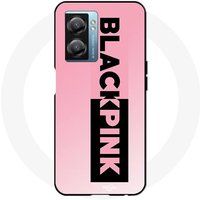Maniacase Etui Narzo 50 5G Blackpink logo roze en zwart