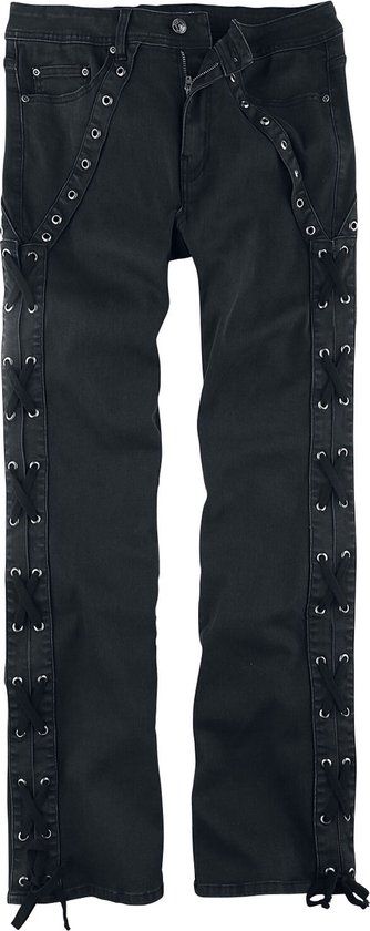Gothicana by EMP Gothicana Zwarte jeans met zijvetersluiting - Heren - W34L32