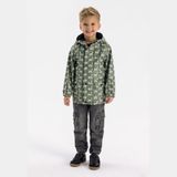 Minoti regenjas jongens met capuchon zebraprint - waterdicht
