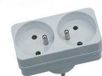 Biplite GAO Prise, 2x16A, blanc, conforme à la norme NF