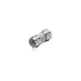 conecto F-connector, F-koppeling, F-connector op, adapter voor het verlengen van antennekabel/coaxiale kabel, nikkel, SA-CC50825, 1-delige set