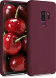 kwmobile telefoonhoesje geschikt voor Samsung Galaxy S9 Plus - Hoesje met siliconen coating - Smartphone case in wijnrood